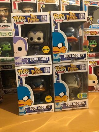5 Duck Dodgers Funko Pops Daffy Duck Space Cadet Chase Comic Con Exclusive