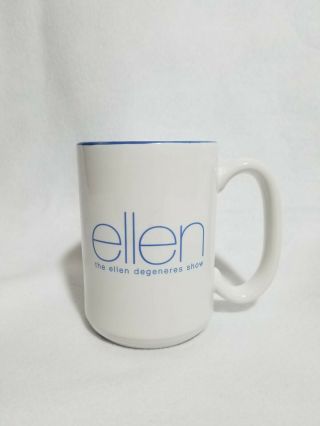 Ellen Degeneres Show Coffee Mug White Blue Interior Made In Usa Limited Edition
