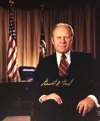Gerald Ford Authentic Hand Signed 8x10 Photo President Republican