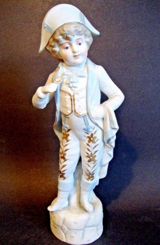 Bisque Porcelain Figurine Young Gentleman - 11 1/2 " H (7421)
