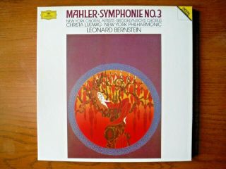 Mahler Symphonie No.  3 Leonard Bernstein Deutsche Grammophon 3lp Vinyl Box Set