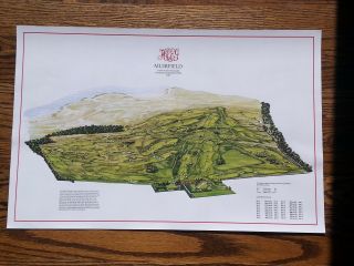 Muirfield - Vintage Golf Course Maps Print (24 " X 16 ")