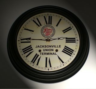 Atlantic Coast Line Florida Jacksonville Union Terminal Waiting Room Clock 1920s