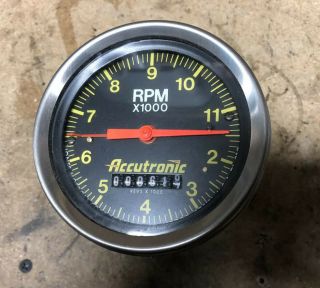 Vintage Accutronic Mechanical Tach 10,  000 Rpm With Odometer