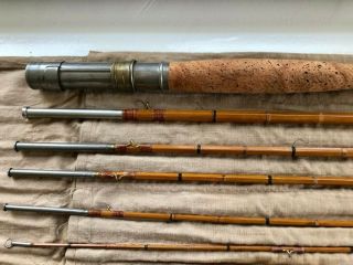 Vintage Bamboo Fly Rod,  6 Piece w/ One Tip 3