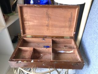 Vintage Wooden Tool Box / Artist Paint Box By Stanley England