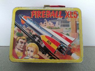 Vintage 1964 Fireball Xl5 Metal Lunch Box As - Is