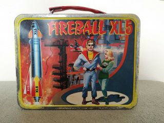 Vintage 1964 Fireball XL5 Metal Lunch Box AS - IS 2