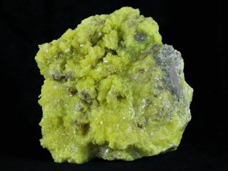 Xxl Bright Yellow Sulfur Crystal Cluster Matrix El Desierto Mine Bolivia 1lb 5oz