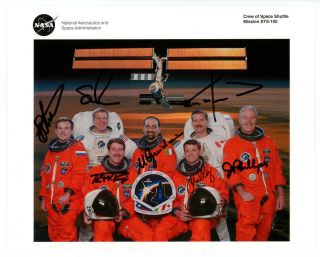 2001 Space Shuttle Endeavor Sts - 100 Crew Signed Official Nasa Photo