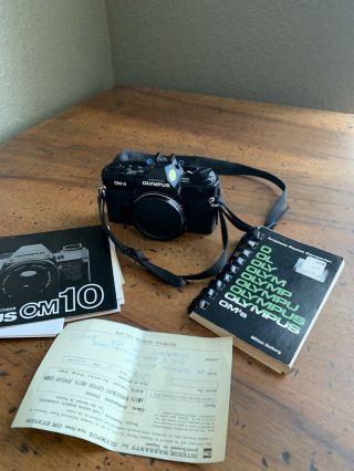 Vintage Olympus Om 4 Film Camera Body W/ Manuals