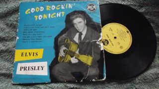 Rare Elvis Presley Good Rockin Tonight 10 " Lp 1961 Rca France 130.  252