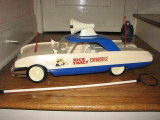 Vintage Dick Tracy Copmobile Police Car 1963 Ideal Battery Operated