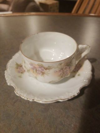 Hermann Ohme Old Ivory China Tea Cup And Saucer Circa 1920 Germany