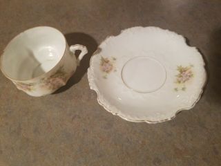 Hermann Ohme Old Ivory China Tea Cup And Saucer Circa 1920 Germany 2