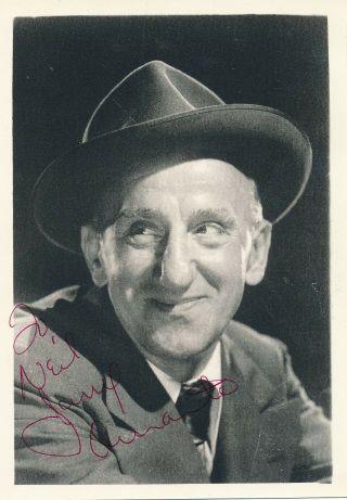 Jimmy Durante - Vintage Sepia Signed Photograph