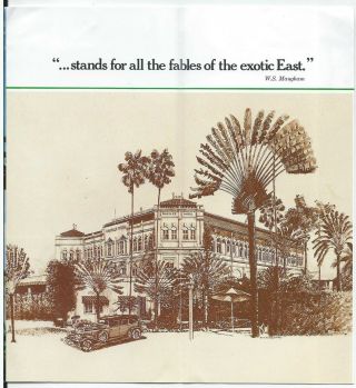 Raffles Hotel SINGAPORE - vintage travel brochure 2