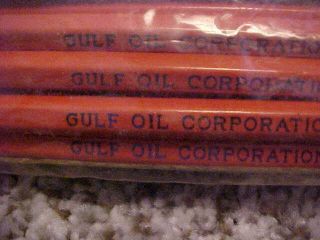 Vintage Gulf Oil Advertisement Lead Pencils One Dozen Pack Originals Old Garage