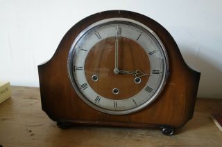 Art Deco Westminster Chime Clock - Smiths - Running With Key - 1930/40