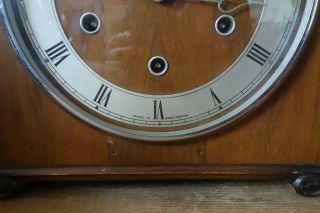 ART DECO WESTMINSTER CHIME CLOCK - SMITHS - RUNNING WITH KEY - 1930/40 2