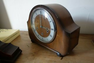 ART DECO WESTMINSTER CHIME CLOCK - SMITHS - RUNNING WITH KEY - 1930/40 3