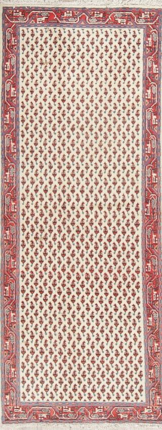 All - Over Geometric Botemir Oriental Runner Rug Wool Hand - Knotted 2x6 Carpet