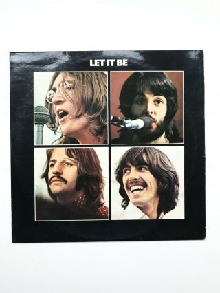 The Beatles Let It Be Vinyl 1st Press Red Apple On Rear