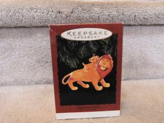 Vintage Hallmark Ornament W/ Box Mufasa And Simba Disney 1995