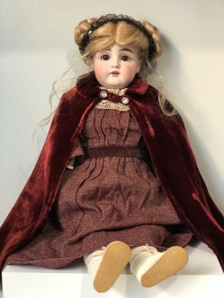 Antique 22” Kestner Germany (?) Doll Bisque Head Leather Body 2