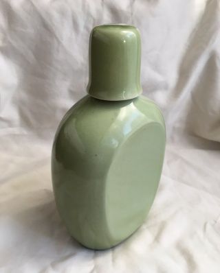 Vintage Asian Celedon Ceramic Foot Warmer Hot Water Bottle