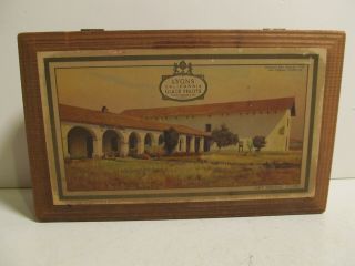 Vintage Lyons California Glace Fruits Wood Box Mission San Miguel