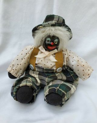 Vintage Q - Tee African American Sand Clown Doll Handpainted And Made In Thailand