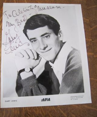 Authentic Autograph Gary Lewis " The Playboys " Signed 8x10 Black/white Photo