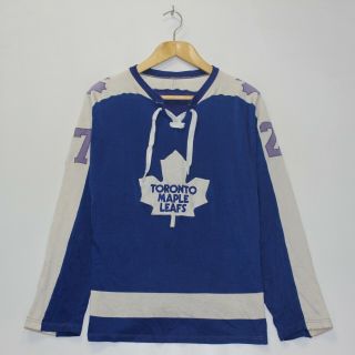 Vtg 70s Toronto Maple Leafs 27 Nhl Durene Jersey Style Sweatshirt Tie - Up