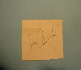 Joan Crawford Signed Scrapbook 4x4 " Page Cut Vintage Autograph