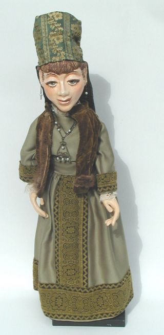 Vintage Lewis Mahlmann Professional Hand - Made Puppet/marionette - Noble Woman