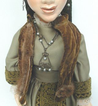 Vintage Lewis Mahlmann Professional Hand - Made Puppet/Marionette - Noble Woman 3