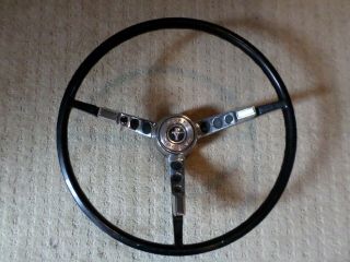 Vintage Ford Mustang 1960s Steering Wheel With Horn Button.