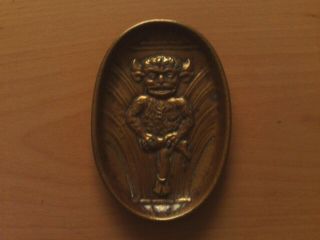 Vintage Solid Brass Lincoln Imp Trinket/coin Dish.