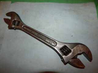 Vintage Crescent Tool Co Double End Adjustable Wrench 8  - 10  As - Is