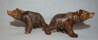 Vintage Victoria Ceramics Grizzly Bear Salt And Pepper Shakers Japan