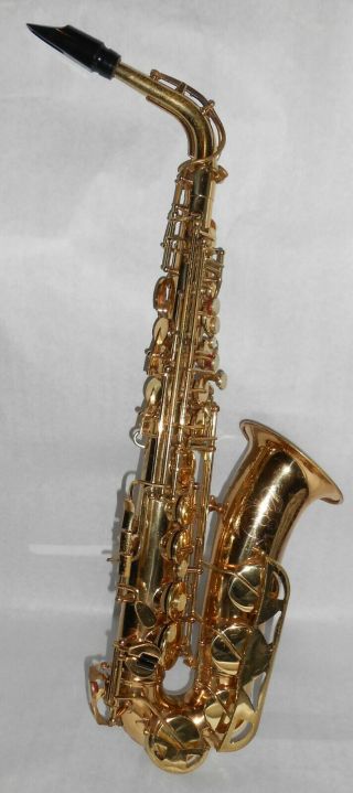 Vintage Conn Alto Saxophone Brass With Lacquer,  Mother Of Pearl