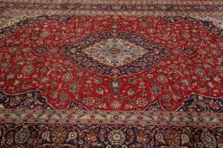 Vintage Floral Traditional Red Carpet 8x12 Kashmar Oriental Area Rug Wool