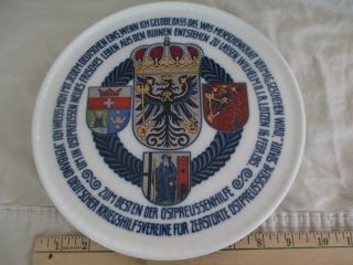 1915 Kpm Wwi Ostpreussenhilfe Prussia World War I Relief Plaque Plate 10 "
