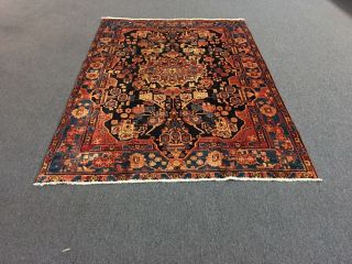 On Sale S.  Antique,  Hand Knotted Persian Area Rug Geometric,  5’2x7’6