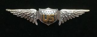 3 " Ww1 Us Army Air Service Pilot Wings - Unknown Origin