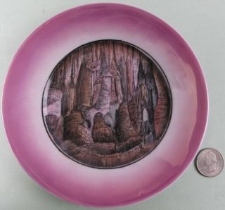 Cathedral Caverns Luray Virginia Souvenir Plate With Cave Scene Circa 1900