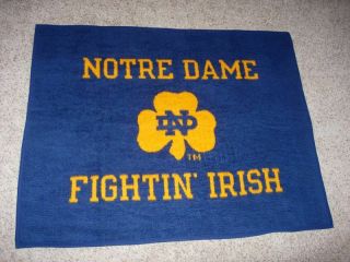 Vintage Biederlack Notre Dame Reversible Stadium Blanket Throw Blue & Gold Usa