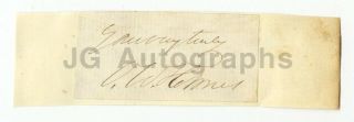 Oliver Wendell Holmes Sr.  - England Fireside Poet - Authentic Autograph