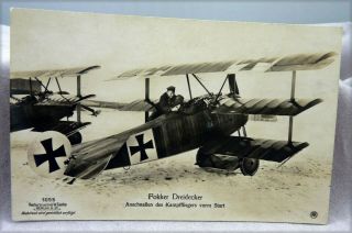 Ww I Sanke Postcard 1055 Fokker Airplane 189